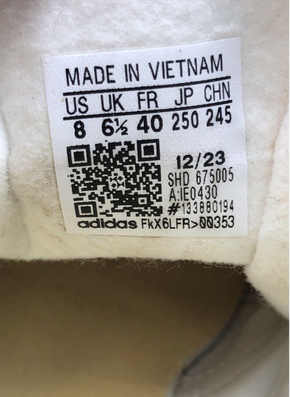 Adidas Women's Gazelle Bold White Blue Athletic Shoes - Size 8