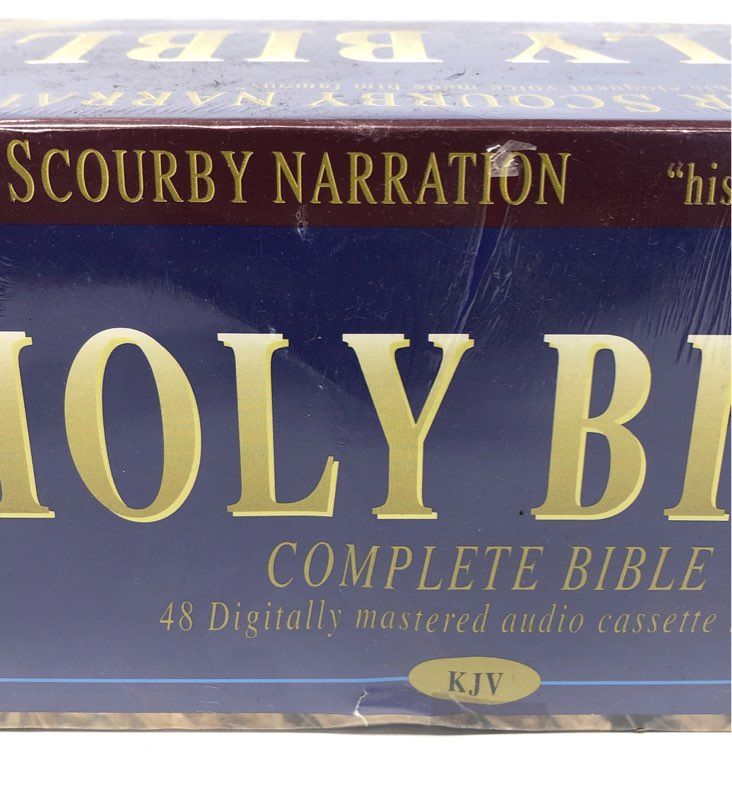 1999 Holy Bible KJV 48 Audio Cassette Tape Box Set Alexander Scourby New Sealed