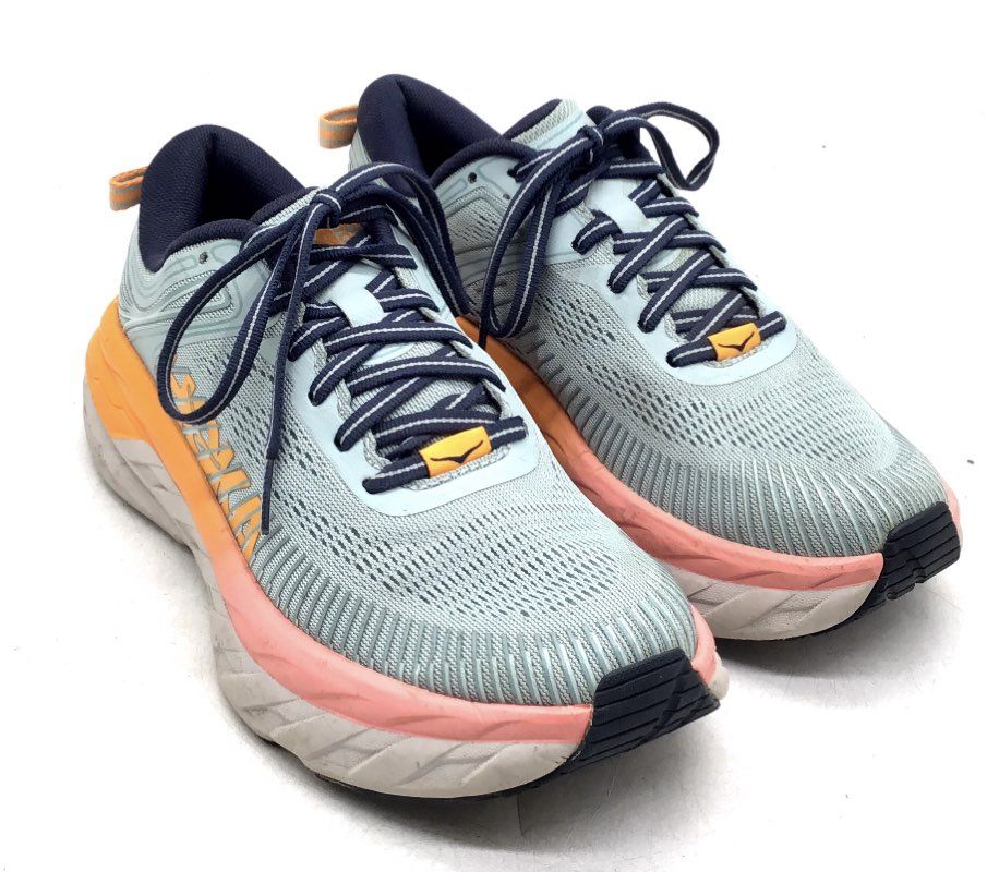 Hoka One One Men's Bondi 7 Blue Athletic Shoes - Size 6.5