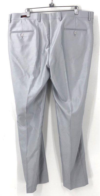 NWT Egara Men's Gray Flat-Front Pockets Straight Leg Dress Pants - Size 38X32