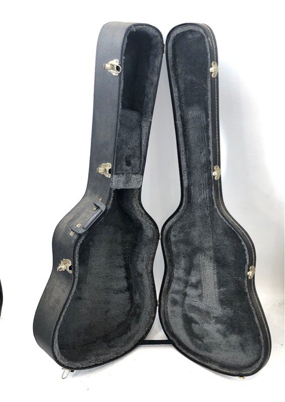 Hardshell Guitar Case for Acoustic Dreadnought Guitar Black w/ Plush Interior