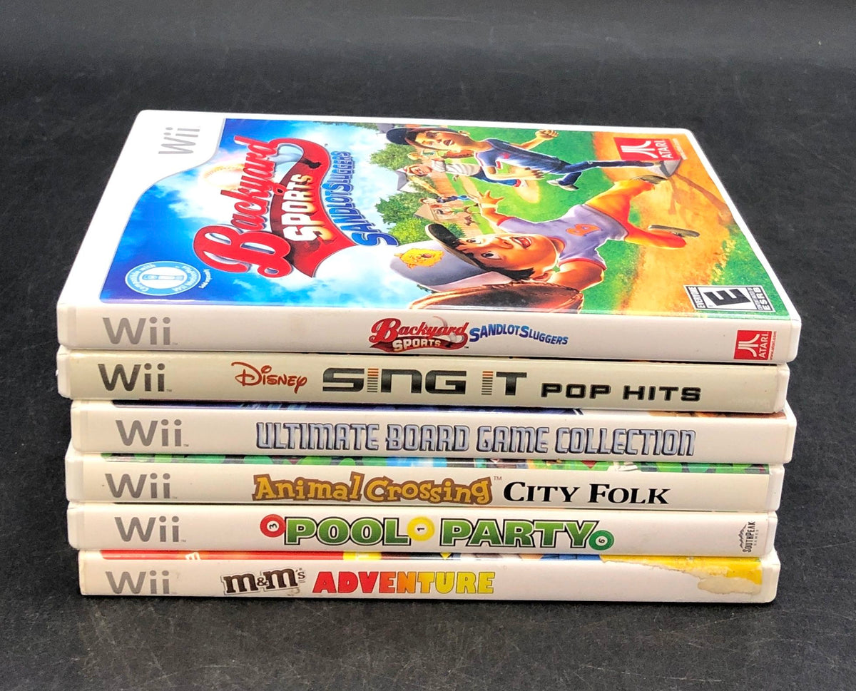 Animal Crossing City Folk 6 Nintendo Wii Game Lot Sports Party 2000s Era