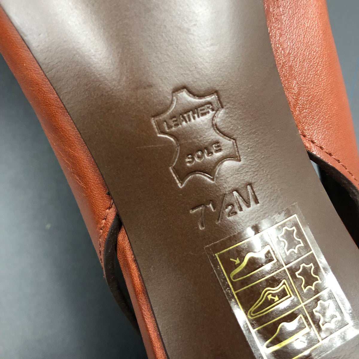 Tory Burch Cognac Brown Leather Double T Pointed Toe Heels Size 7.5 COA