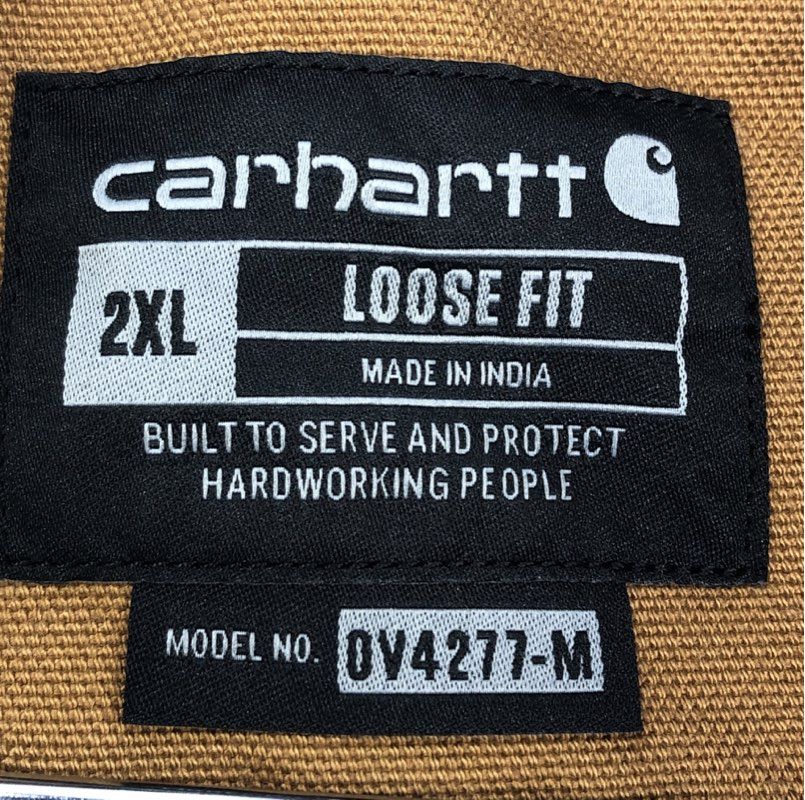 Carhartt Men's Brown Mock Neck Sherpa Lined Loose Fit Vest Sz 2XL NWT 104277