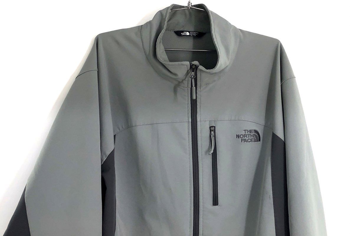 The North Face Men's Gray Black Apex Bionic Softshell Full Zip Jacket Sz XXL