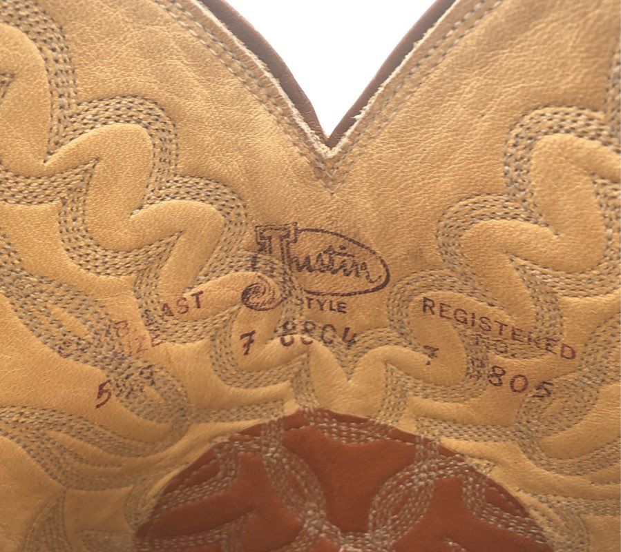 Justin Teju Lizard Skin Brown Cognac Western Cowboy Boots Size 7 B