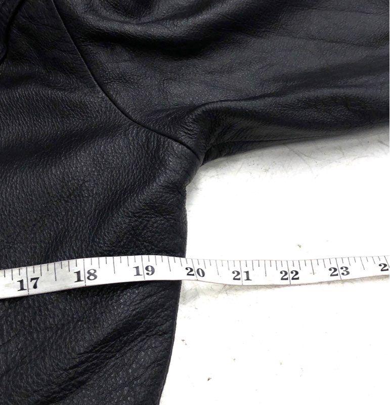 Vintage Y2K Wilsons Leather Maxima Women's Black Moto Jacket Full Zip Size M