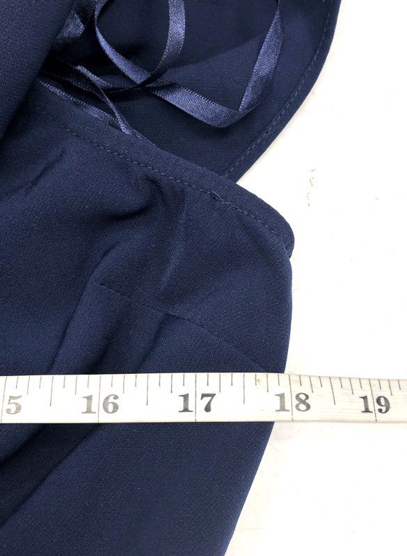 New York & Company Women's Navy Blue Off-the-Shoulder Ruffle Jumpsuit Size XS