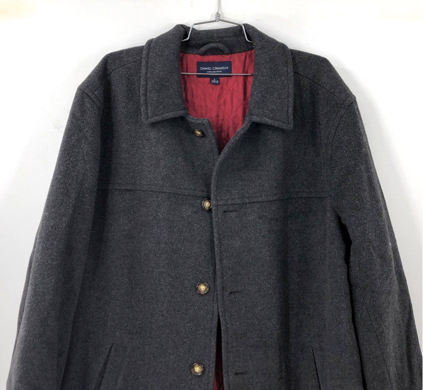 Daniel Cremieux Men's Black Overcoat - Size L