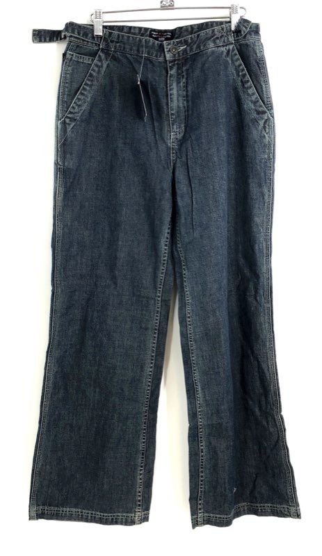 Vintage Y2K Polo Jeans Co Ralph Lauren Womens Dark Wide Leg Carpenter Jeans Sz 6
