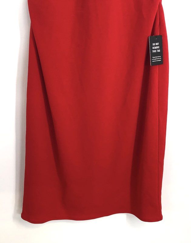 Express Women's Red Halter Neck Side Cutout Sheath Dress NWT Sz S