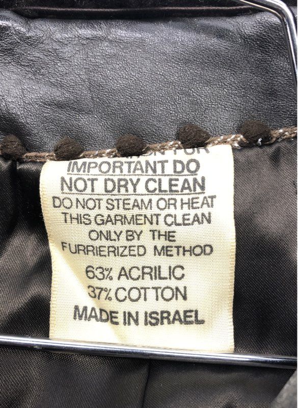 Vintage 70s Israeli Women's Faux Fur & Leather Cropped Moto Jacket Brown Sz L
