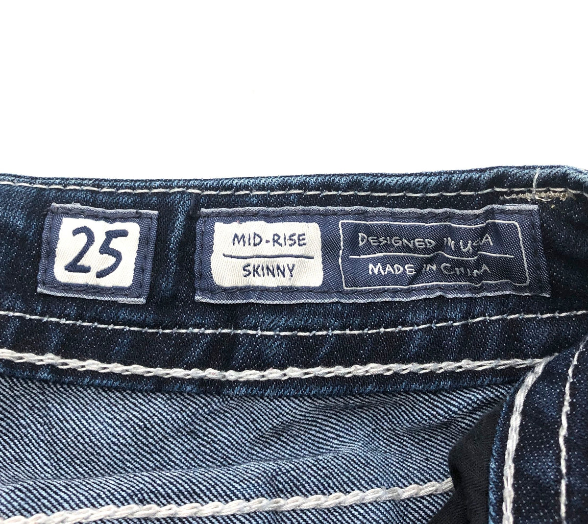 True Religion Women's Dark Wash Mid-Rise Skinny Jeans Sz 42