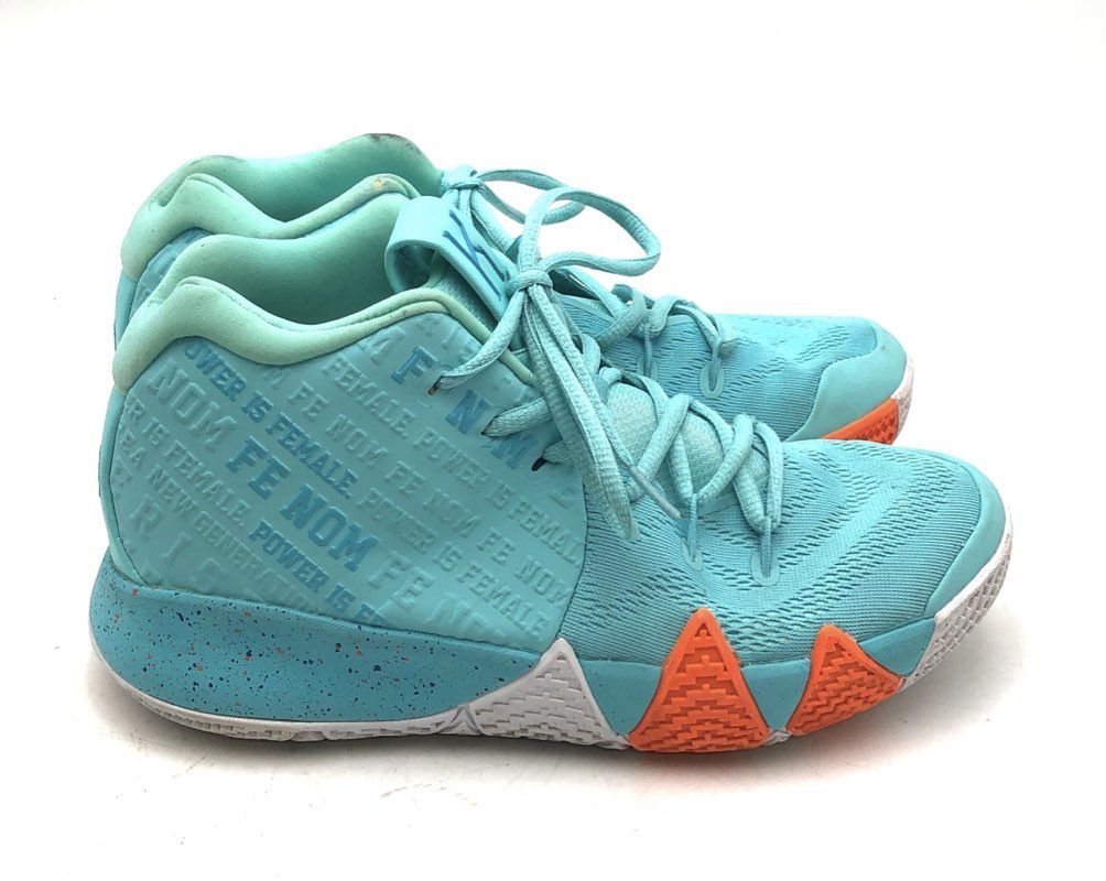 Nike Kyrie 4 Power is Female Light Aqua Basketball Shoes Women's 7