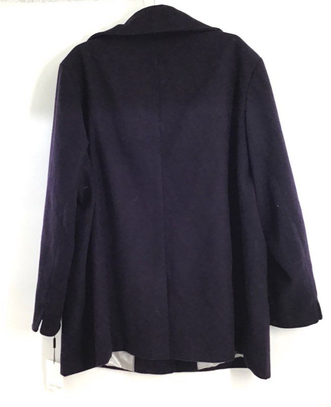 Calvin Klein Women's Purple Orchid Plus Size 3X Button Front Coat Jacket NWT