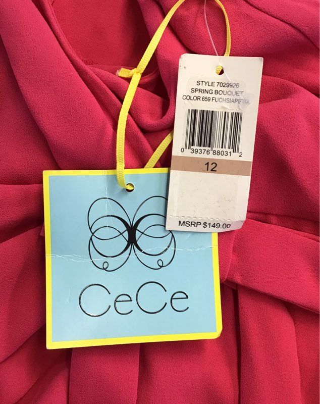 NWT Cece Women&#39;s Fuchsia One-Piece Jumpsuit - Size 12