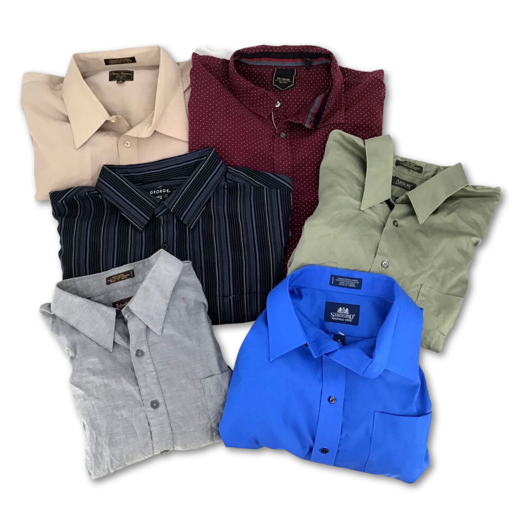 Men&#39;s Button-Down Shirt Micro-Bale (100 LB) XL Sizes
