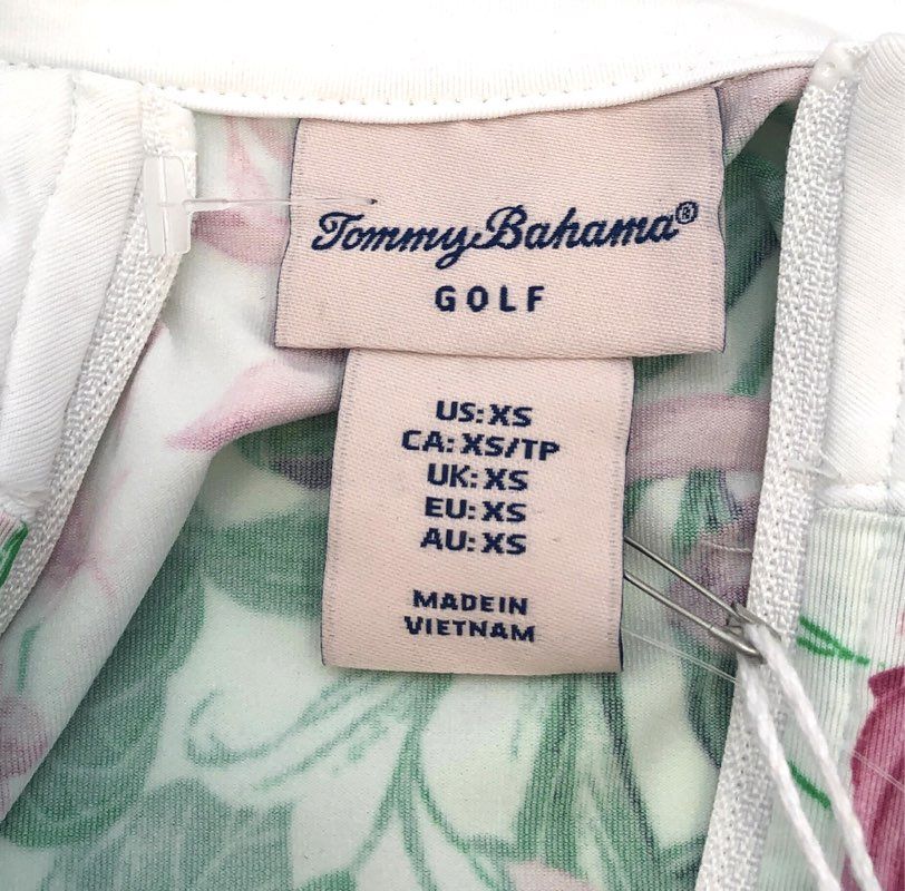 Tommy Bahama Golf Women's Tropical Floral Sleeveless Quarter Zip Top NWT Sz XS
