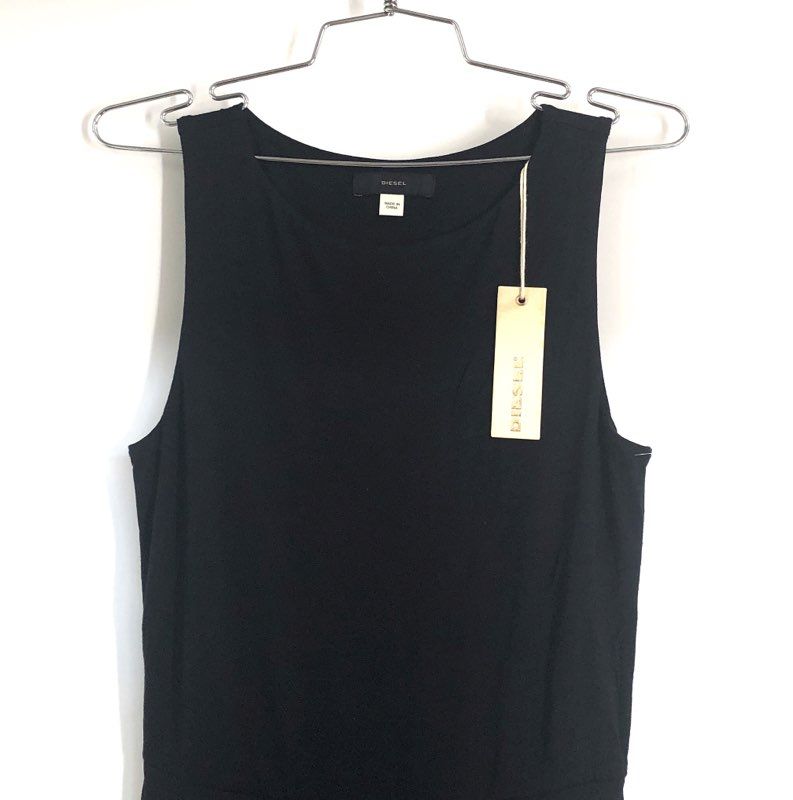 Diesel Women's Black D-AUTRY-A Sleeveless Fit & Flare Skater Dress XS NWT
