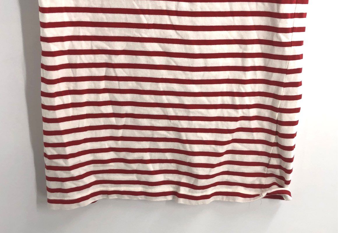 Ellison Women's Red White Striped Short Sleeve Cotton Avara T-Shirt Size M
