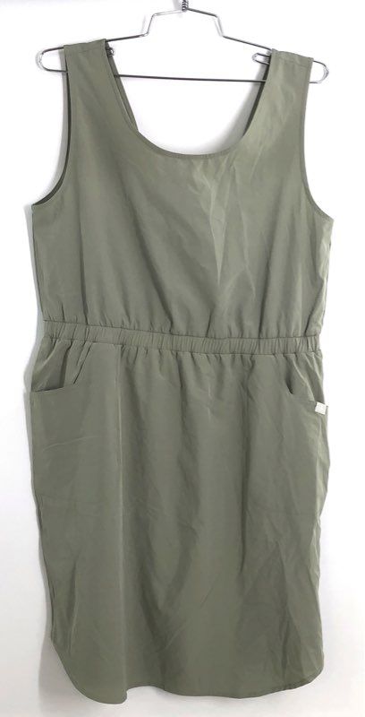 Ascend Women's Sage Green Sleeveless Wrap Front Elastic Waist Romper Size M