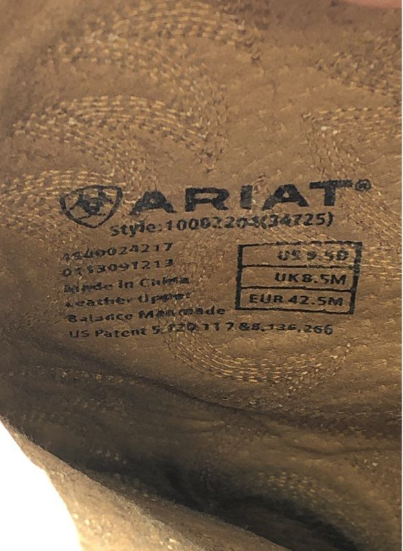 Ariat Men's Heritage Roper Brown Leather Western Boot - Size 9.5 D