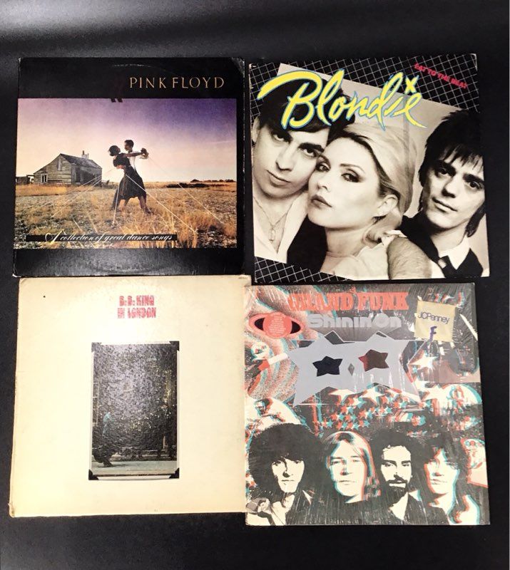 Pink Floyd, Grand Funk Railroad, Blondie And More Vinyl Record Lot Of 4