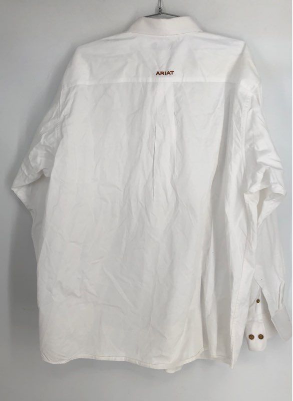 Ariat Men&#39;s White Plum Button-Down Shirt - Size XL, L Lot Of 2