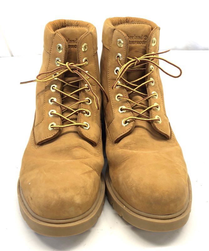 Timberland Basic 6-Inch Waterproof Boot Wheat Nubuck Mens Size 9.5
