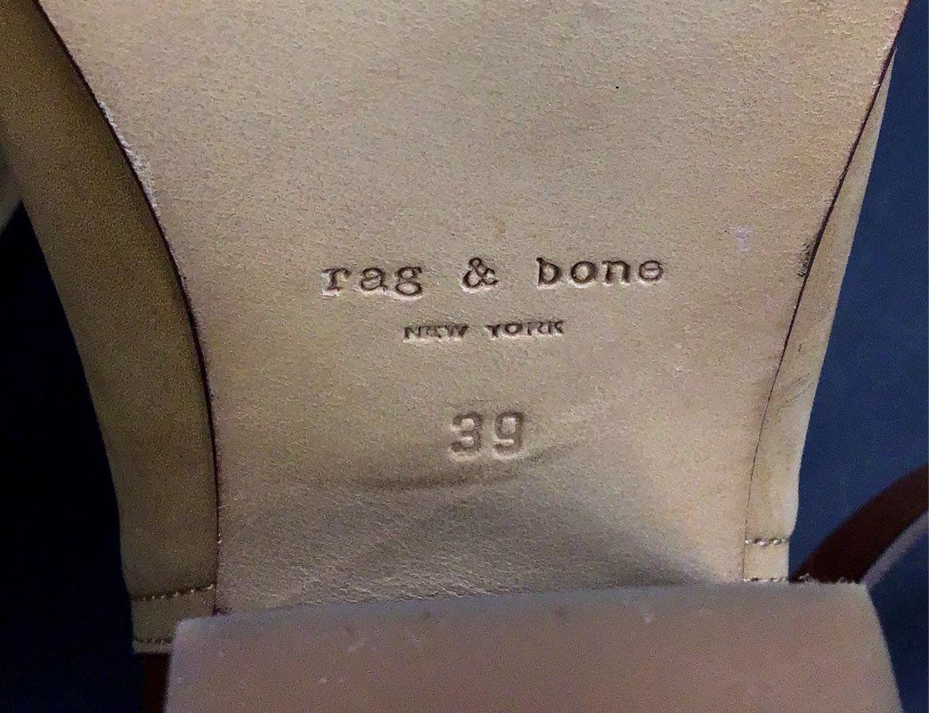 Rag & Bone Kenny Kubuck Camel Color Mules - Size 39