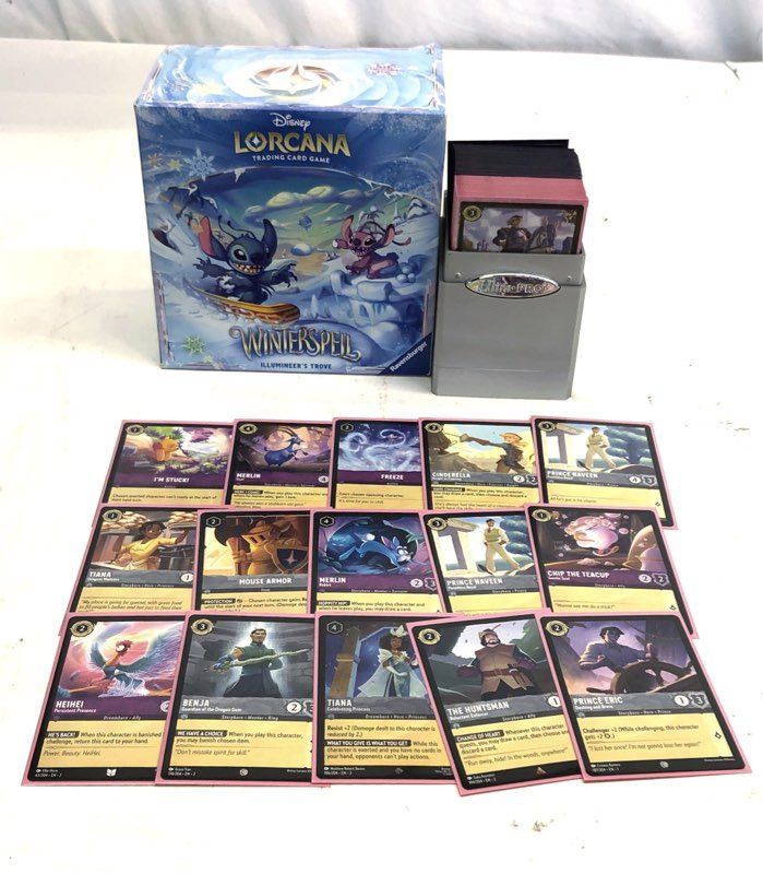 Disney Lorcana TCG Card Lot Winterspell Illumineer's Trove 2.4 Lbs See Photos