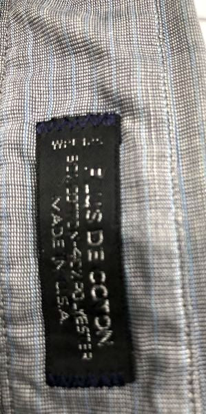 Vintage Christian Dior Men's Grey Pin Stripe Long Sleeve Shirt-(+COA)