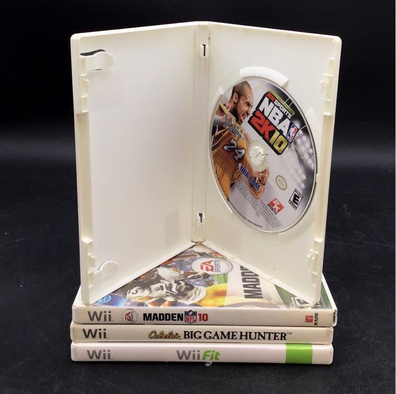 Nintendo Wii Console, Games, & Accessories Lot - Madden NFL 10, And More