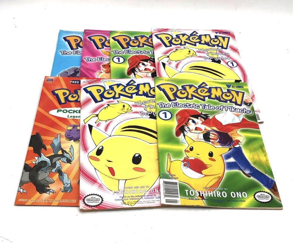 Pokmon Comic Book Lot 7 Comics Viz Media Electric Tale of Pikachu #1 3 4