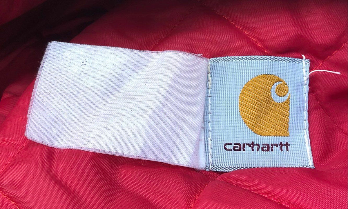 Vintage 90s Carhartt Distressed Quilt Lined Hooded Chore Coat Jacket Sz 3XL