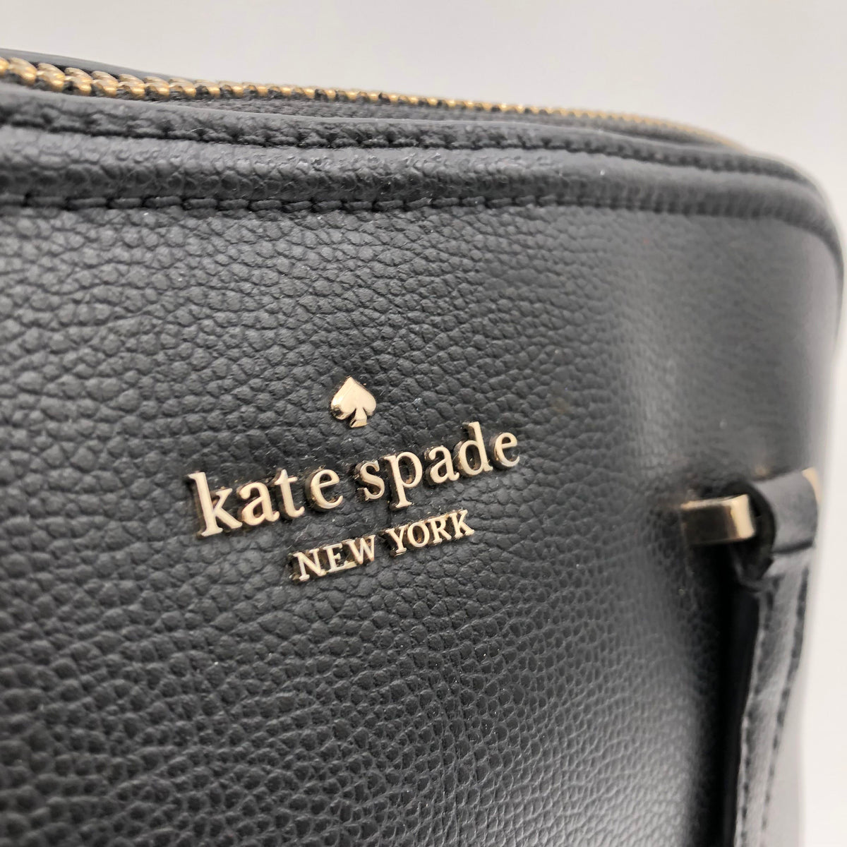 Kate Spade Black Leather 'Leila' Satchel Bag (+COA)