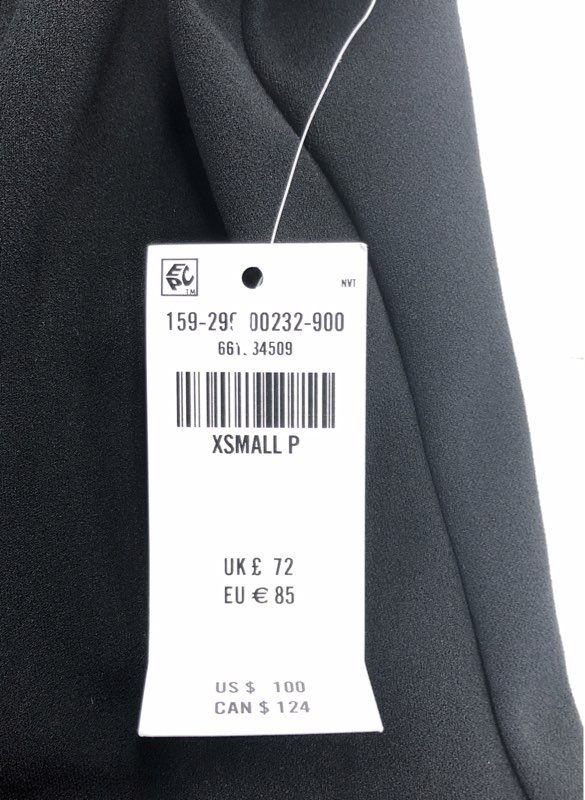 NWT Abercrombie & Fitch Women's Black Tan Bubble Hem Fit & Flare Dress -Size XSP
