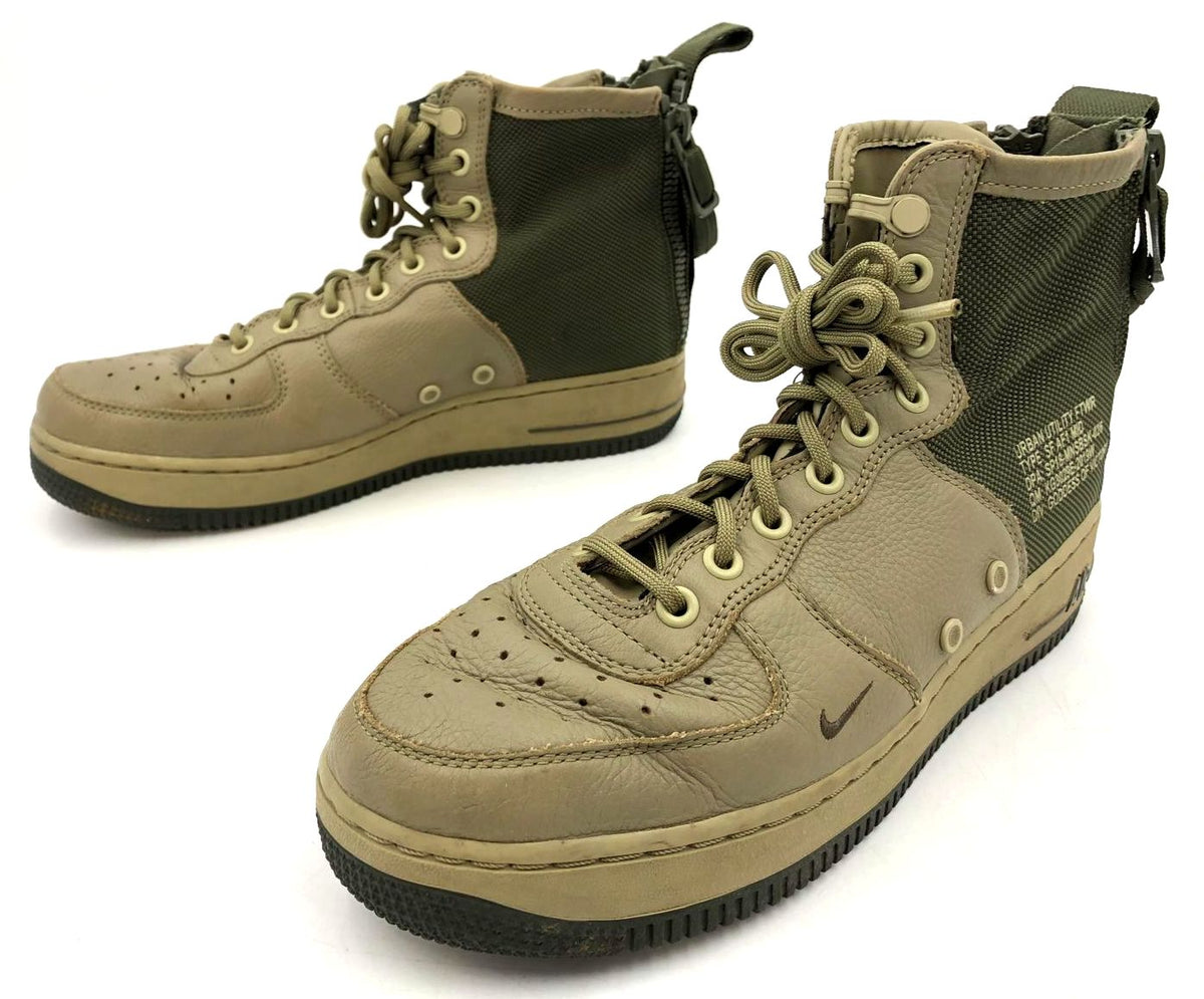 Nike SF Air Force 1 'Mushroom' Men's Olive/Forest Green Sneakers - Sz 7.5 (+COA)
