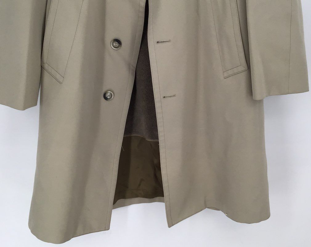 London Fog Maincoats Women&#39;s Beige Collared Single-Breasted Trench Coat - Sz 42