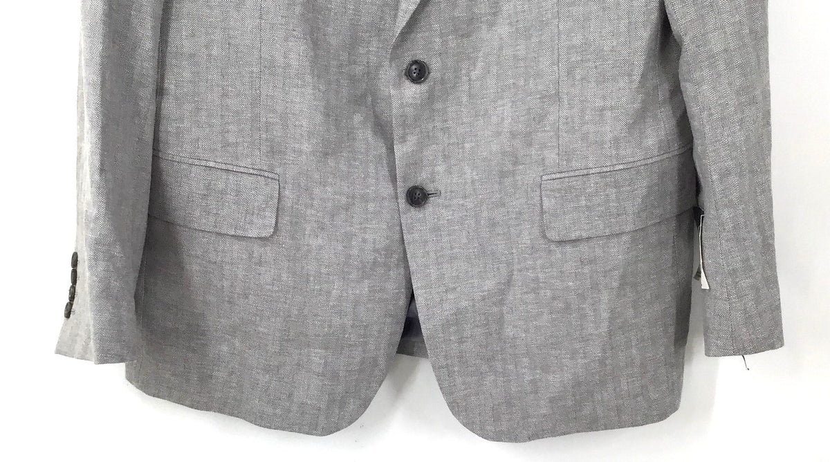 NWT Stafford Men's Gray Herringbone Suit Blazer - 42 Sh