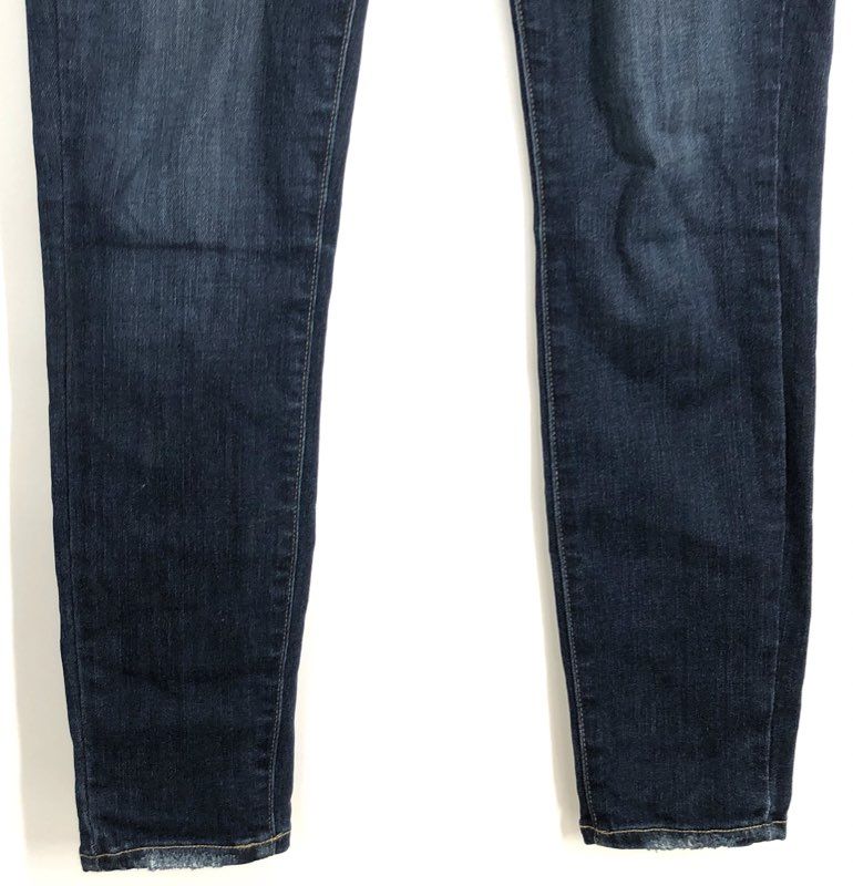 PAIGE Women's Hoxton Ankle High Rise Skinny Jeans Dark Blue Wash Sz 26