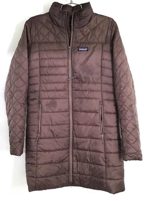 Patagonia Women's Nano Puff Parka Jacket Brown Quilted Insulated Full Zip Sz M