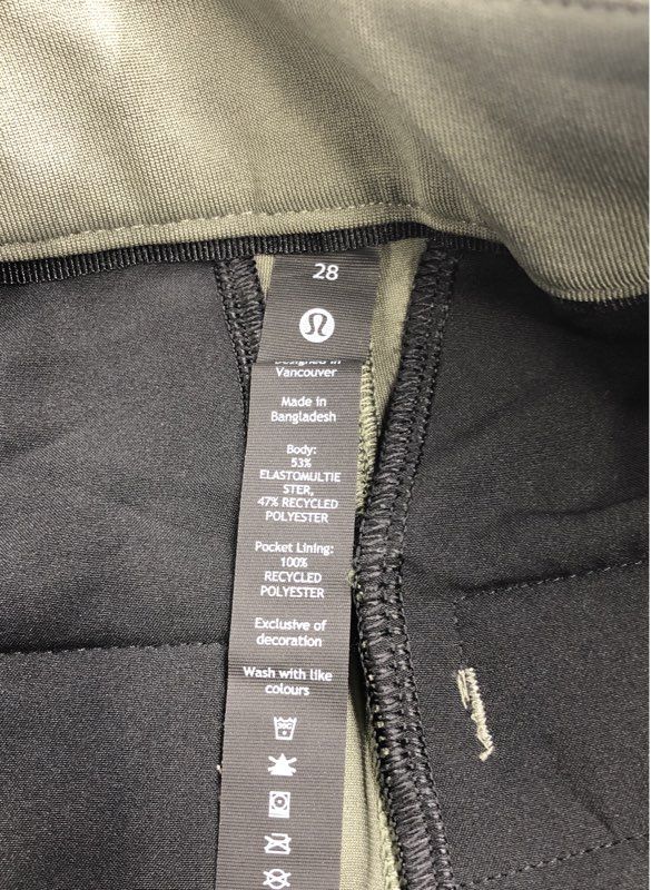 Lululemon Women's Green Brown Chino Pants - Size 28 Lot Of 2