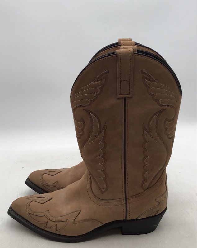 Masterson Men&#39;s RB889 Beige Leather Western Boots - Size 9D