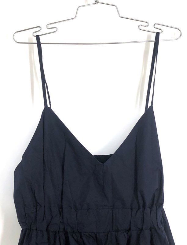 Banana Republic Women's Navy Blue Spaghetti Strap V-Neck Poplin Dress NWT XL