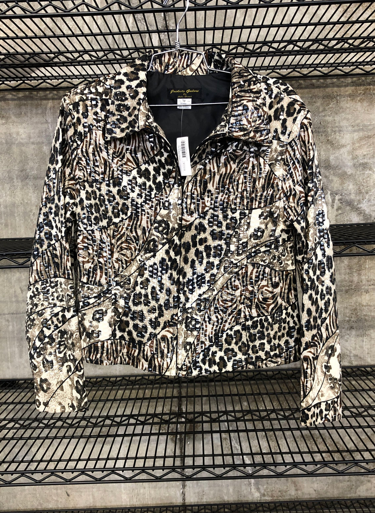 Jackets Galore Women's Leopard Tiger Print Full Zip Jacket NWT Sz M