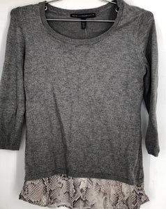 NWT White House Black Market Women's Smoked Pearl Snake Print Sweater - Size XXS