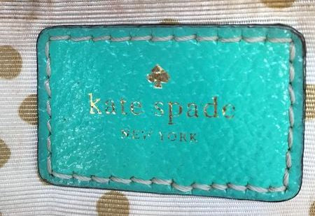 Authentic Kate Spade New York Women&#39;s Teal Green Luxury Tote Bag - COA Included