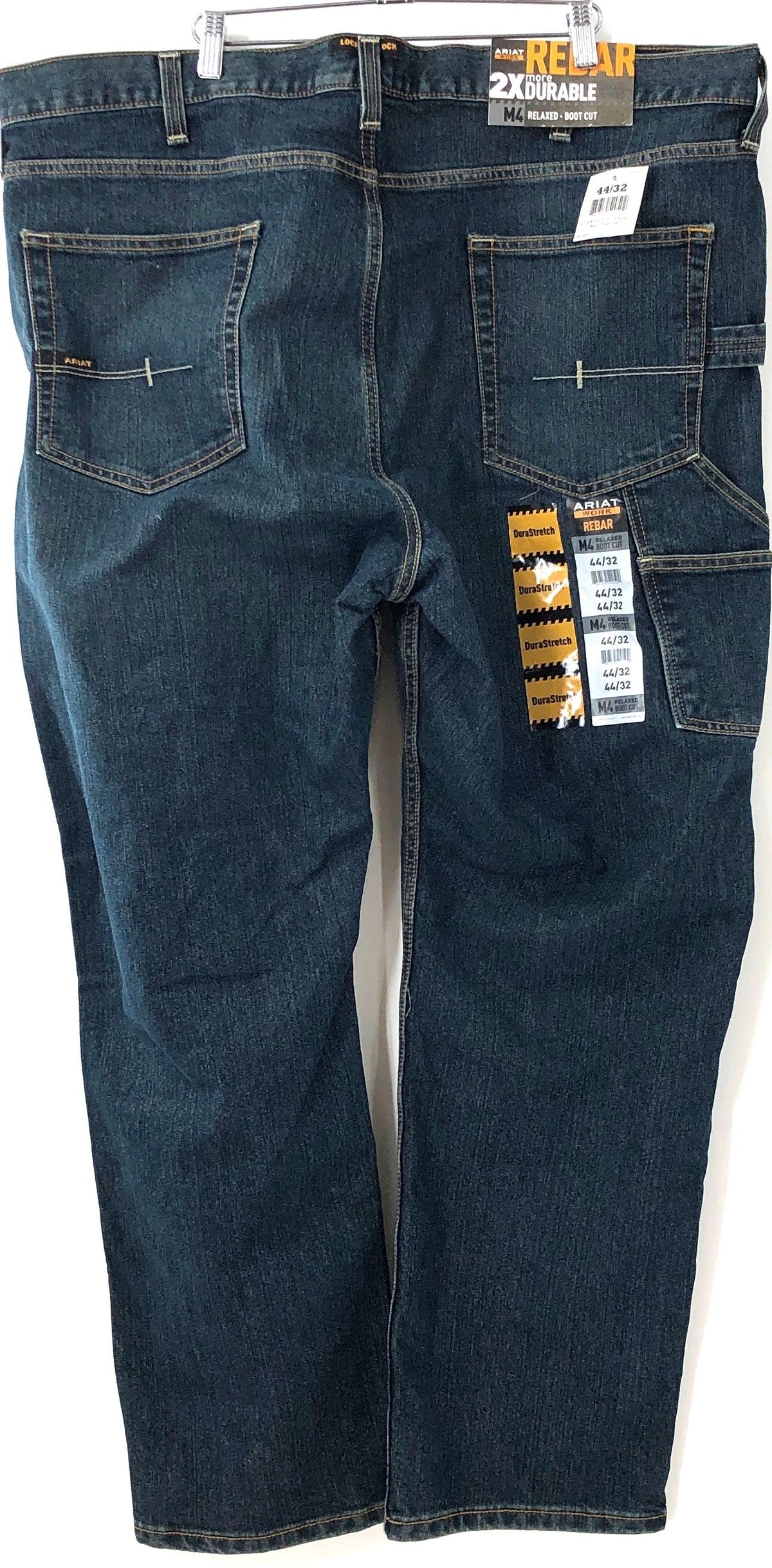 Ariat Men's Rebar M4 Relaxed Boot Cut Jeans DuraStretch Dark Wash 44x32 NWT