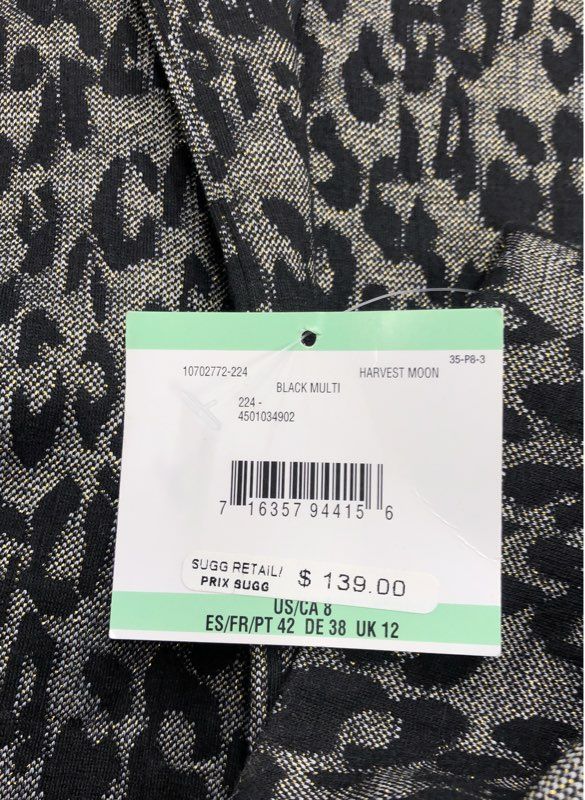 NWT Kasper Women's Black Gray Animal Print Skirt Suit Set - Size 8